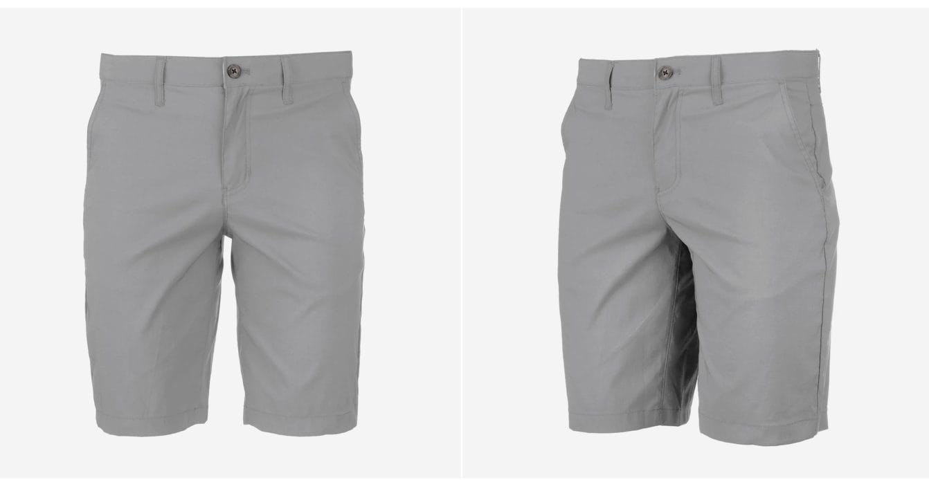 mens chaps performance fabric flat front golf shorts